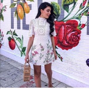 Zara White Floral Mini Dress